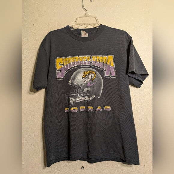 fruit Of The Loom Men's Black Graphic T-Shirt Cobras Size Large Pre-owned - Picture 2 of 6